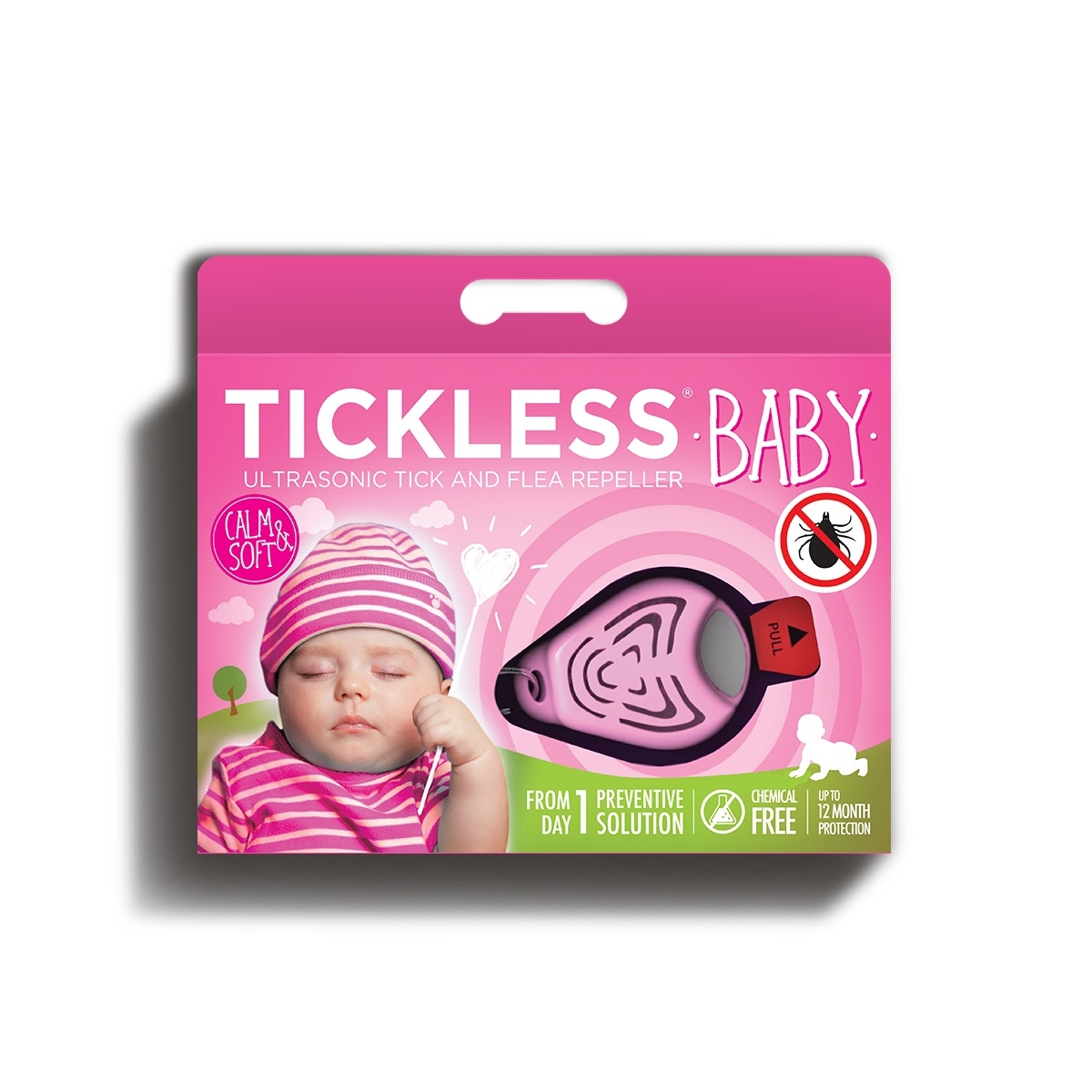 Tickless Baby ultraskaņas repelenta ierīce, rozā - Produkta attēls