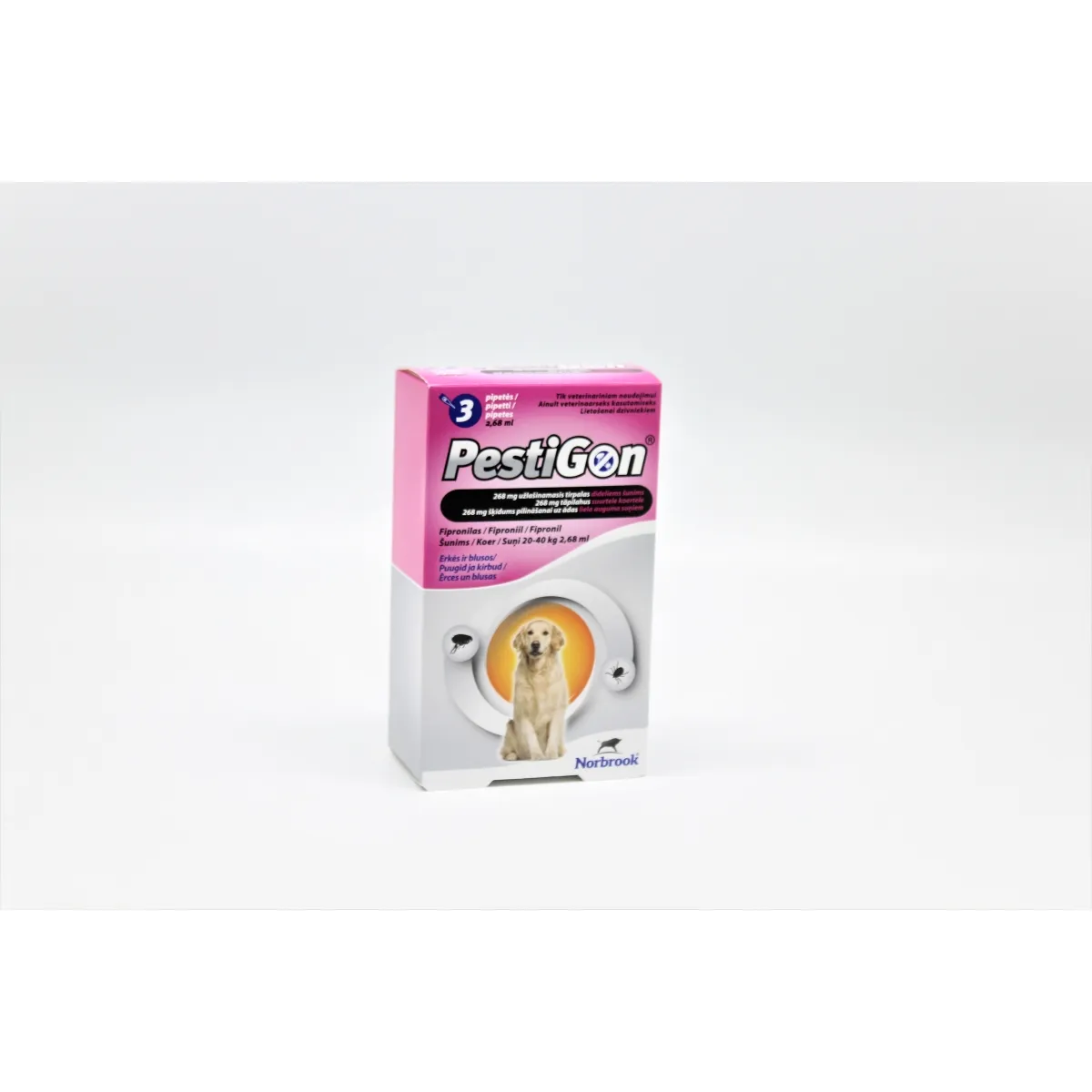 PESTIGON 268MG ŠĶĪD SUŅIEM 20-40KG N3 - Produkta attēls