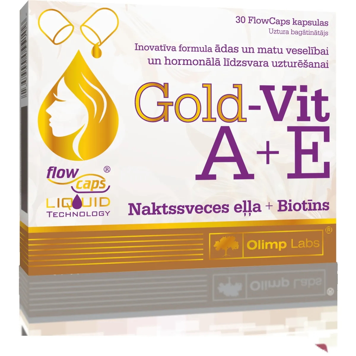 OLIMPLABS GOLD VIT. A+E NAKTSSVECE+BIOTĪNS KAPSULAS N30 - Produkta attēls