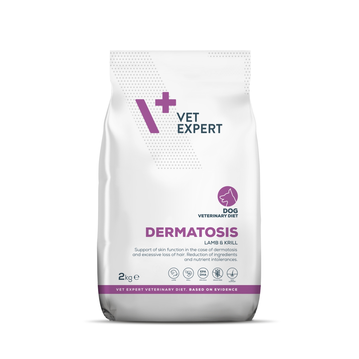 4T VD SUŅU DERMATOSIS SAUSĀ B AR JĒRU/KRILU 2KG - Produkta attēls