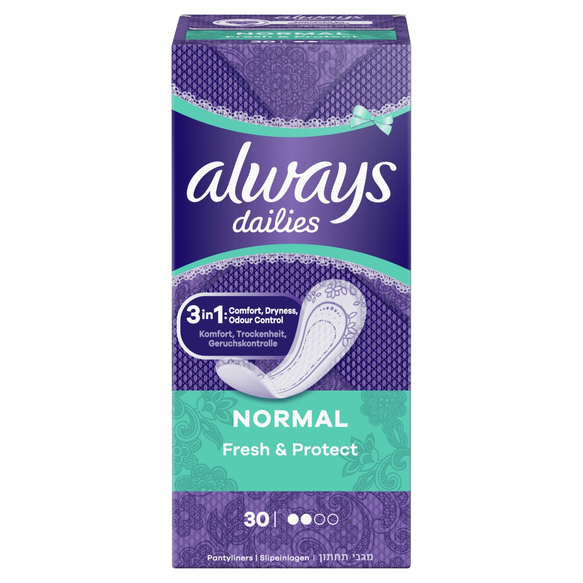ALWAYS Dailies Normal ieliktnīši, 30 gab - Produkta attēls
