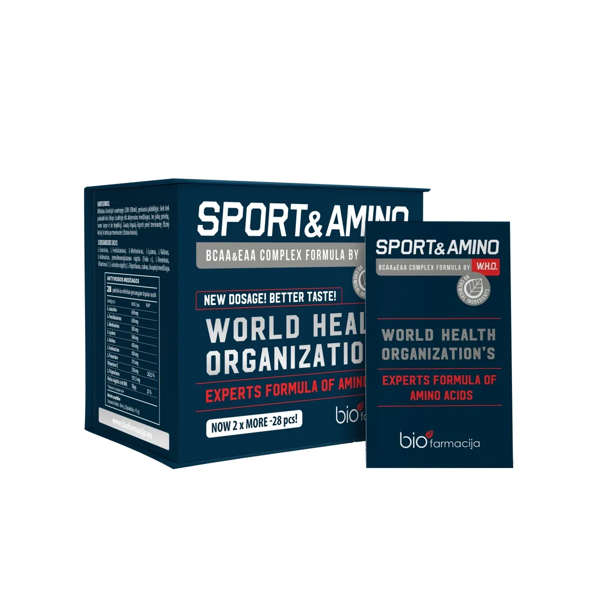 SPORT&AMINO W.H.O. pulveris, 28 gab. - Produkta attēls