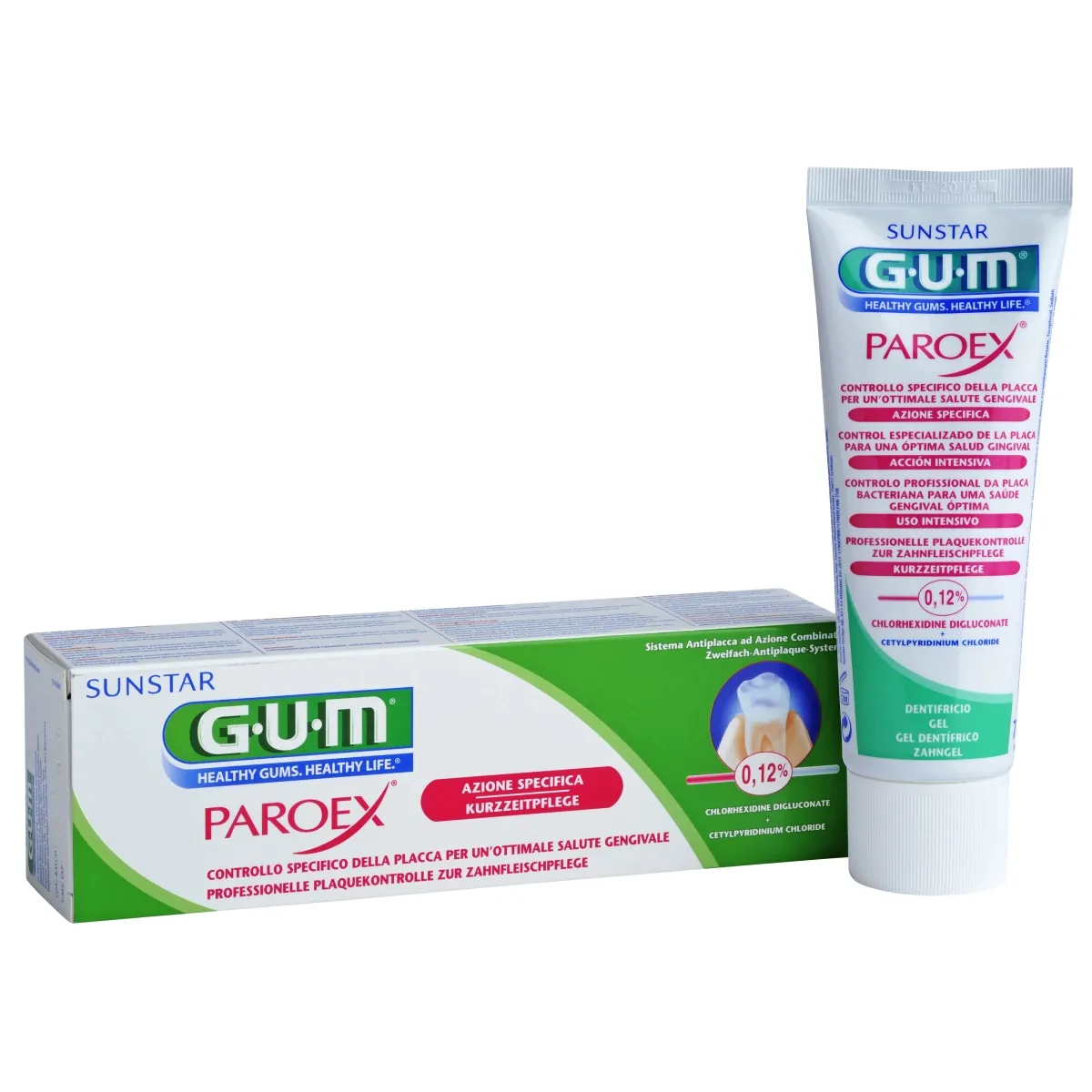 GUM® Paroex zobu pasta 0,12% CHX + CPC, 75 ml - Produkta attēls
