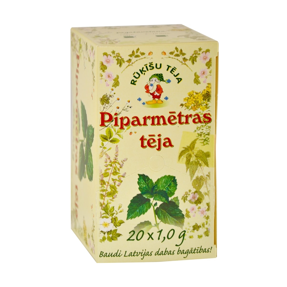 RŪĶĪŠU TĒJA paciņās (piparmētru), 20 gab. - Produkta attēls