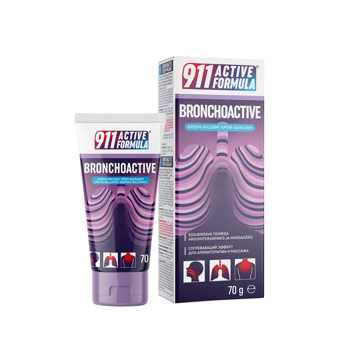 911 Active Formula Bronchoactive krēms-balzams, 70 g. - Produkta attēls