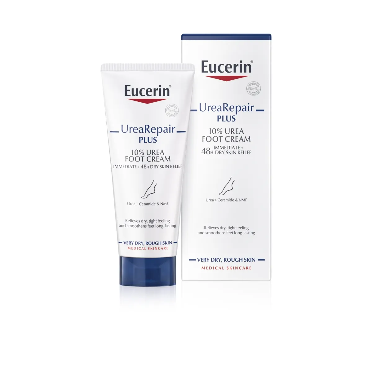EUCERIN Urea Repair Plus 10% krēms pēdām, 100 ml - Produkta attēls
