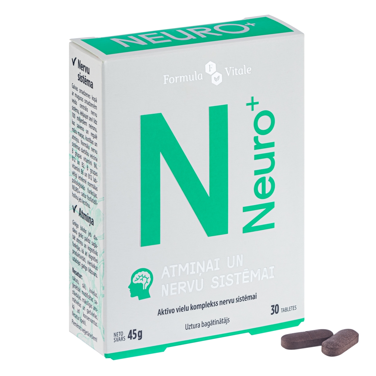 FORMULA VITALE Neuro+ tabletes, 30 gab. - Produkta attēls