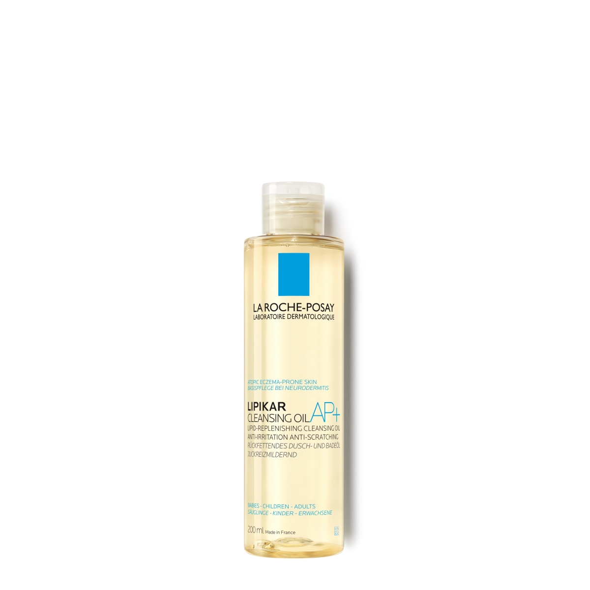 LA ROCHE-POSAY Lipikar Huile Lavante AP+ attīroša, lipīdus papildinoša mazgāšanās eļļa ķermenim, sausai ādai, 200 ml - Produkta attēls