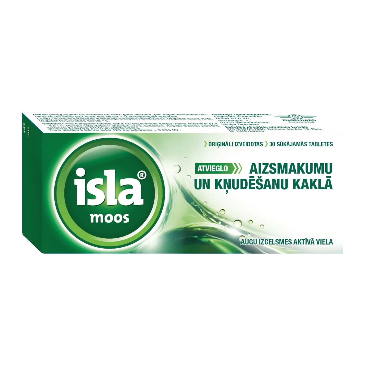 ISLA Moos pastilas, 30 gab. - Produkta attēls