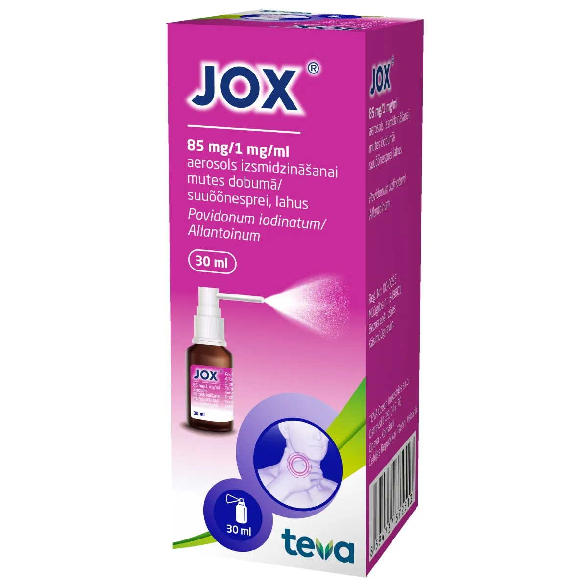 JOX SPRAY 30ML - Produkta attēls