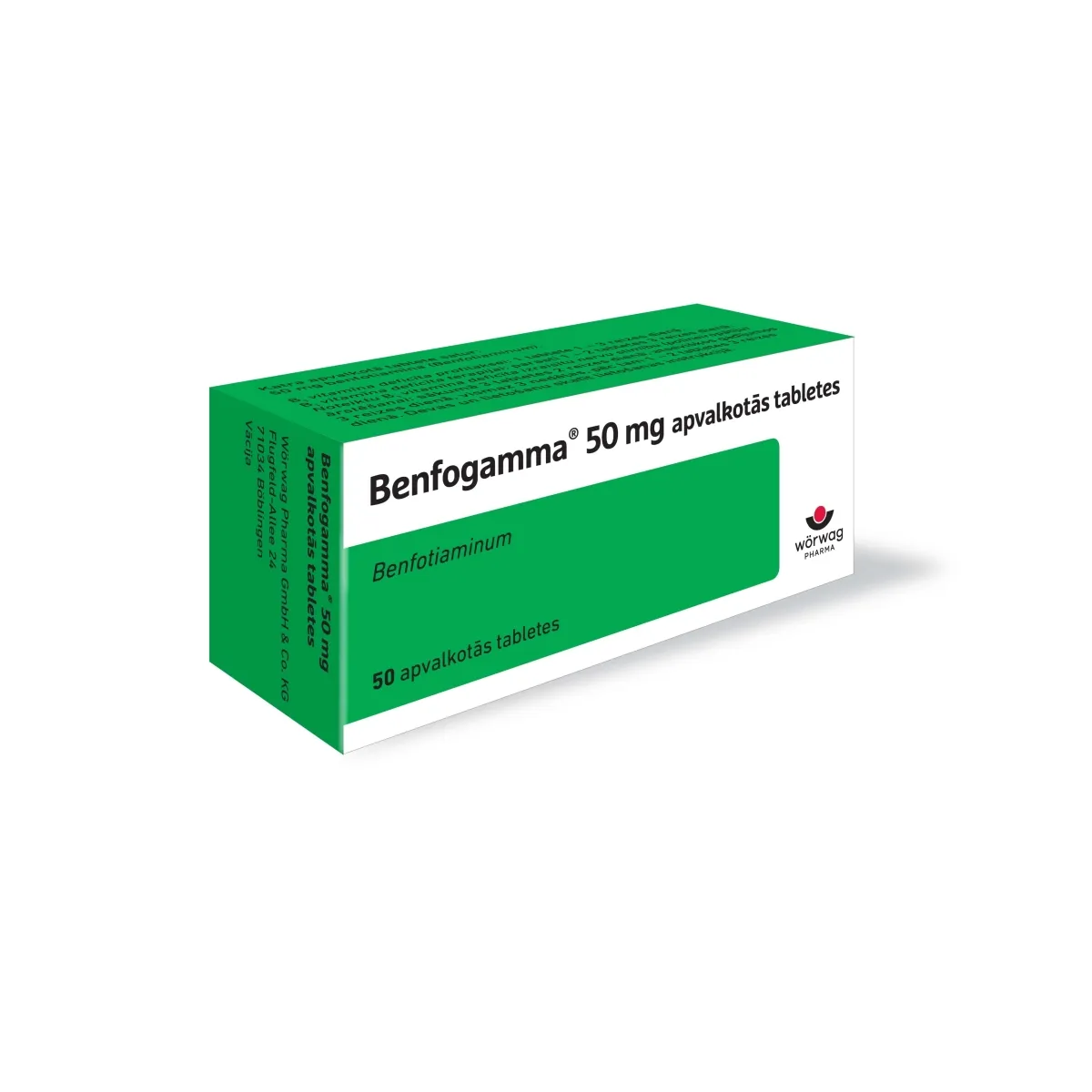 BENFOGAMMA 50 mg tabletes, 50 gab. - Produkta attēls