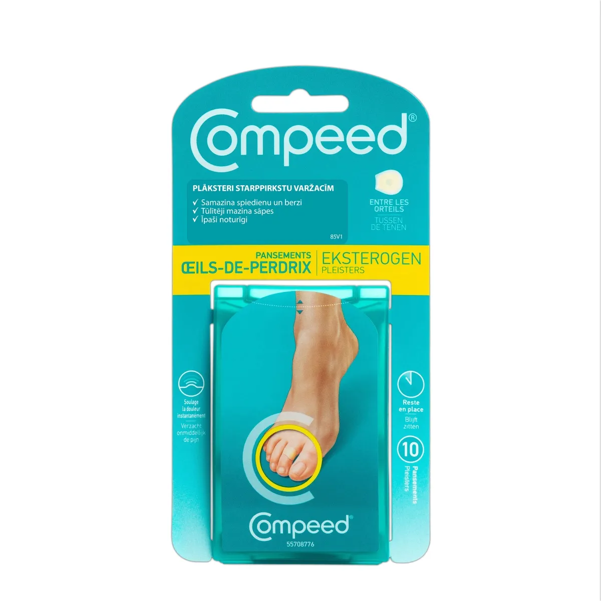 COMPEED® plāksteri sportojot uzberztām tulznām uz pēdām, 5 gb. - Produkta attēls