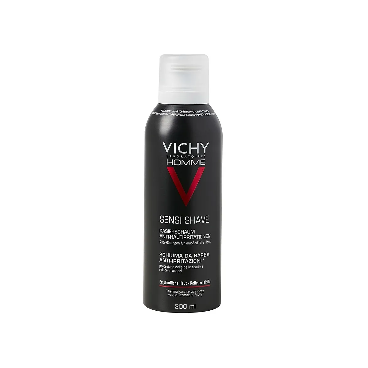 VICHY Homme skūšanās putas jutīgai ādai, 200 ml - Produkta attēls