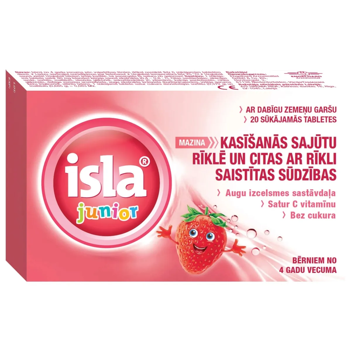 ISLA junior pastilas, 20 gab. - Produkta attēls