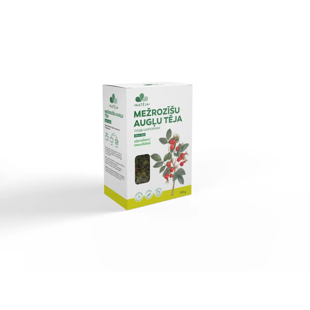 NATĒJA Mežrozīšu augļu tēja, 100g - Produkta attēls
