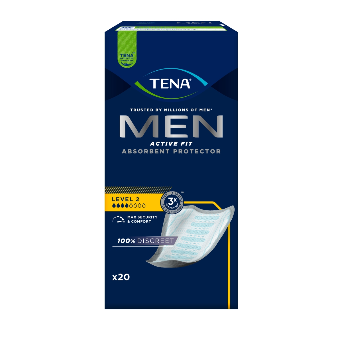 TENA Men Level 2 ieliktņi vīriešiem, 20 gab. - Produkta attēls