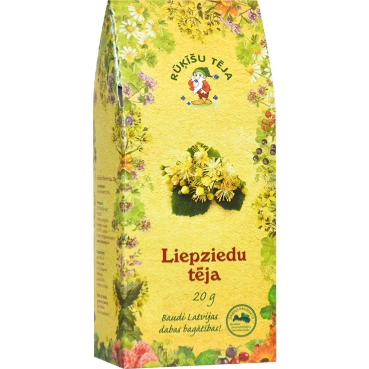 RŪĶĪŠU TĒJA paciņās (liepziedu), 20 g - Produkta attēls