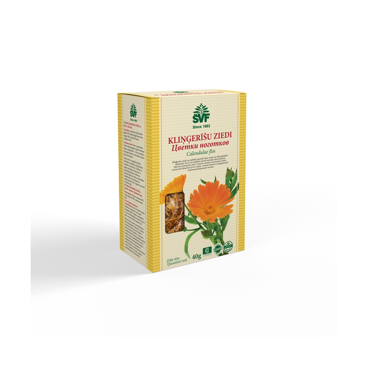 TĒJA KLIŅĢERĪŠU ZIEDI 40G (LIETUVA) - Produkta attēls