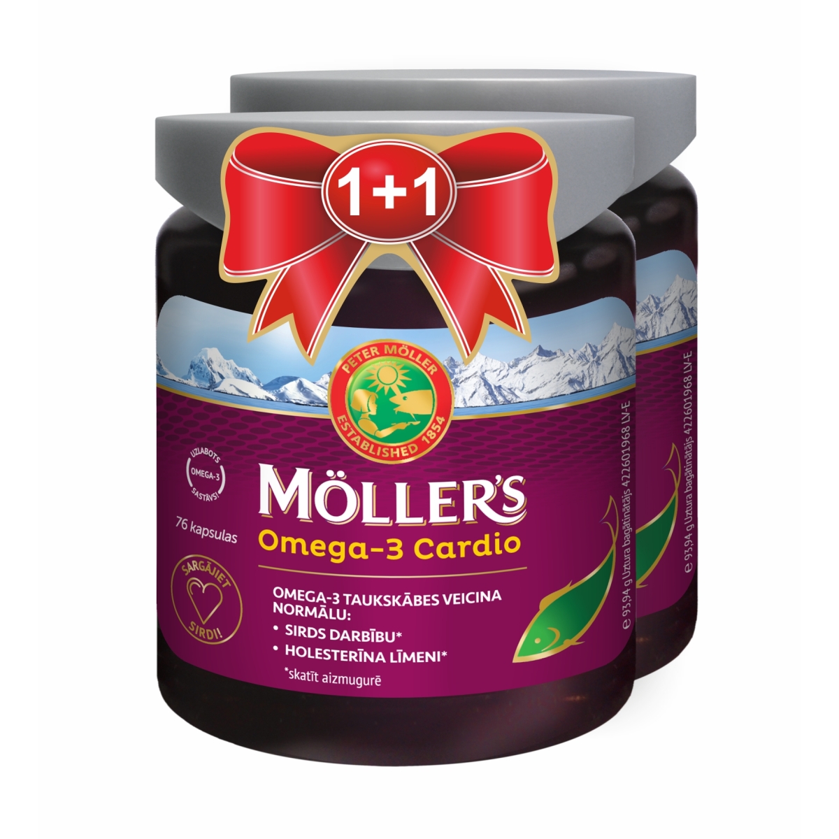 MOLLERS Omega-3 Cardio N76 1+1