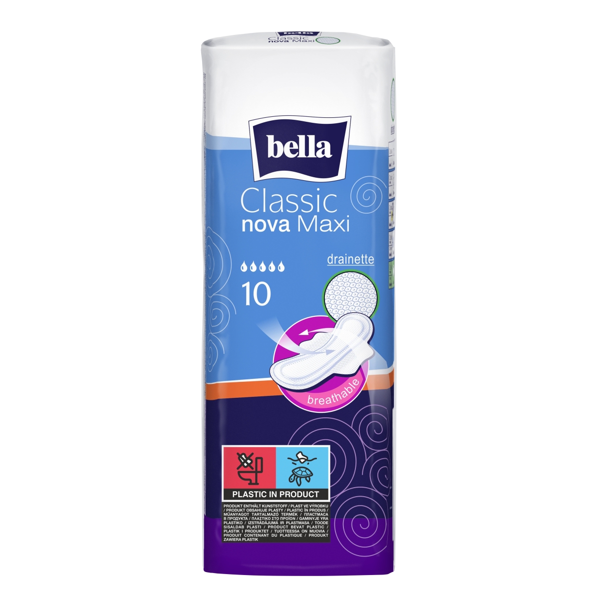 BELLA CLASSIC NOVA MAXI higiēniskās paketes, 10 gab. - Produkta attēls