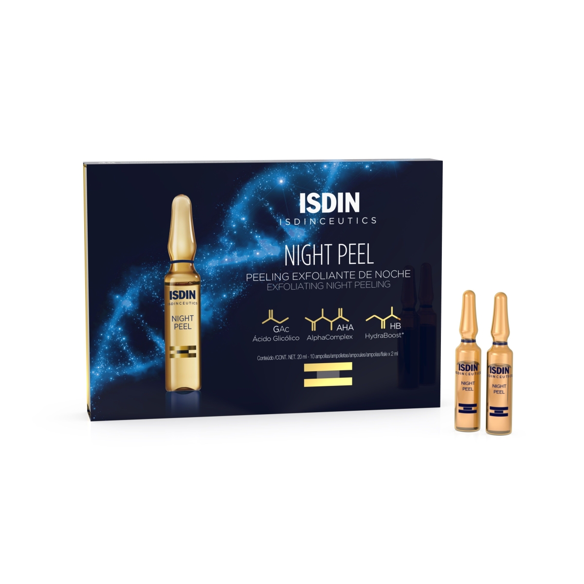ISDIN ampulas nakts pīlings, 2 ml, 10 gab - Produkta attēls