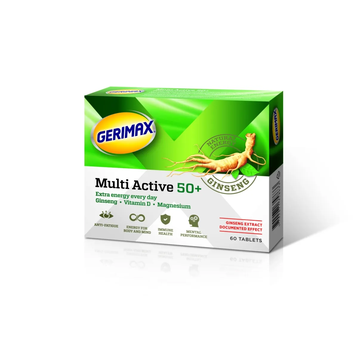 GERIMAX Multi active 50+ tabletes, 60 gab. - Produkta attēls
