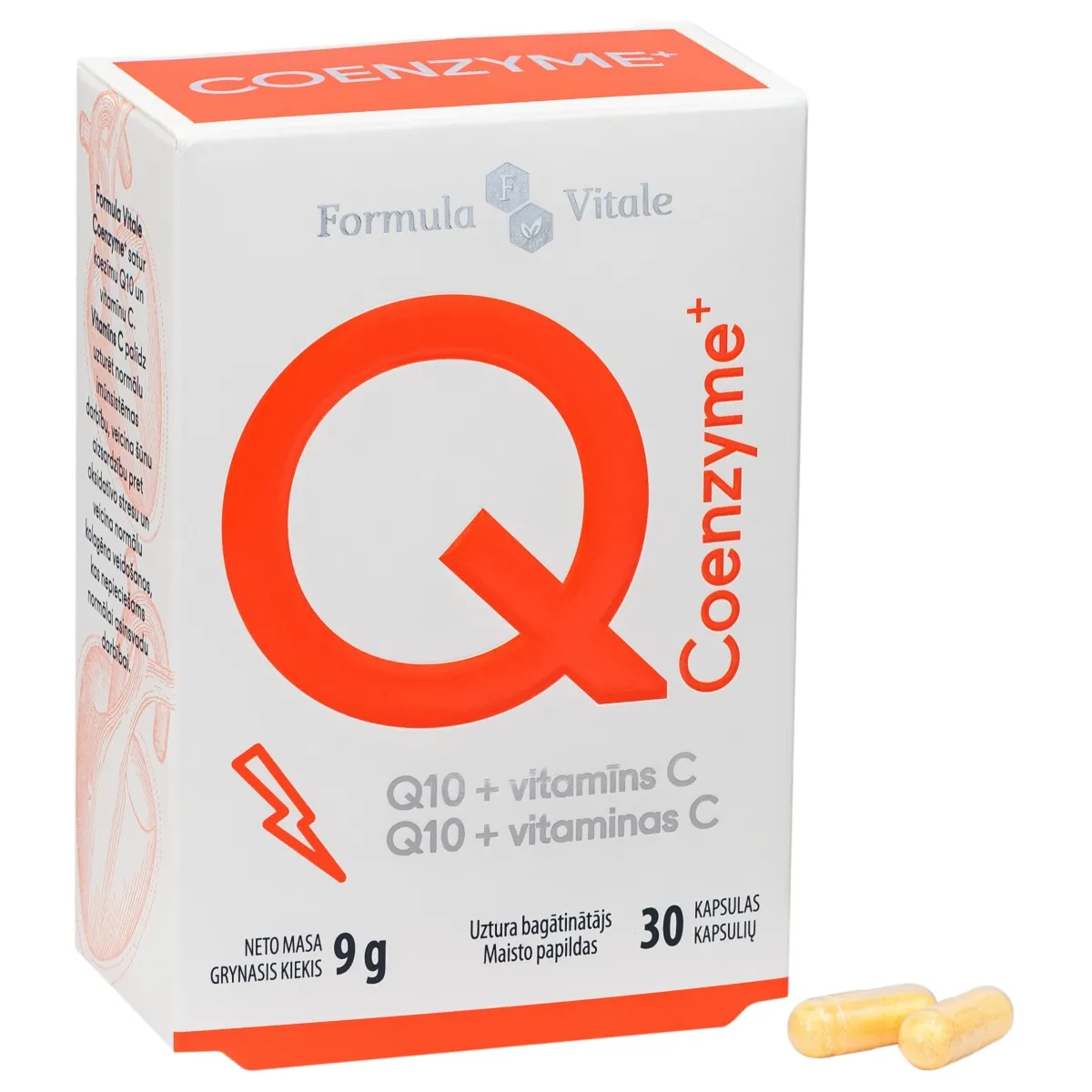 FORMULA VITALE Koenzīms Q10 kapsulas, 30 gab. - Produkta attēls
