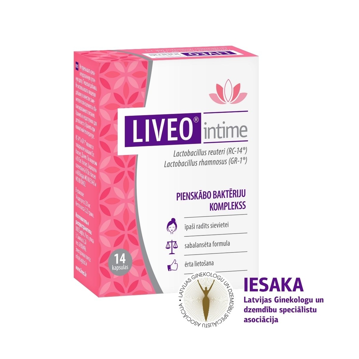 LIVEO Intime kapsulas, 14 gab. - Produkta attēls 1