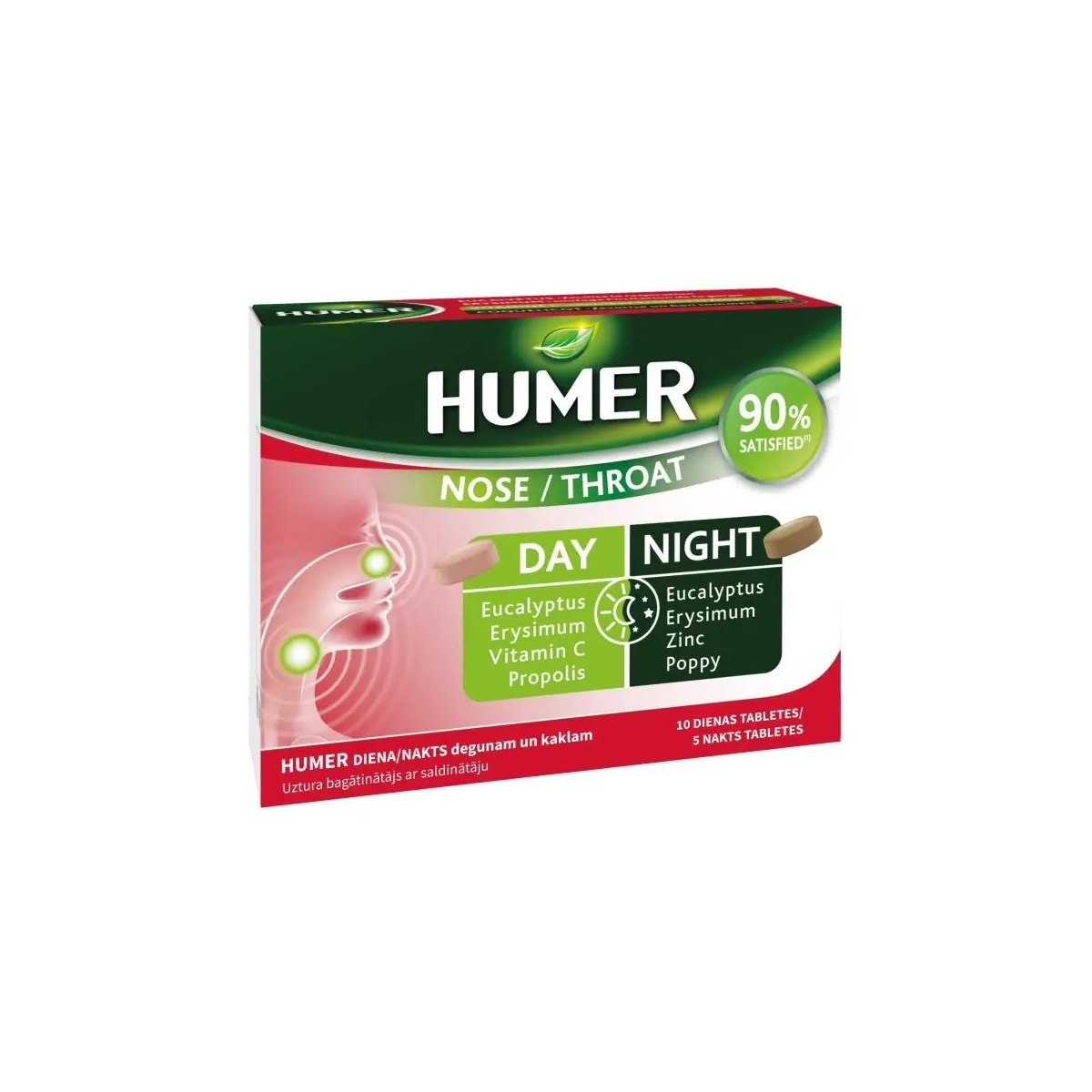 HUMER Diena un Nakts tabletes, 10 dienas + 5 nakts gab. - Produkta attēls