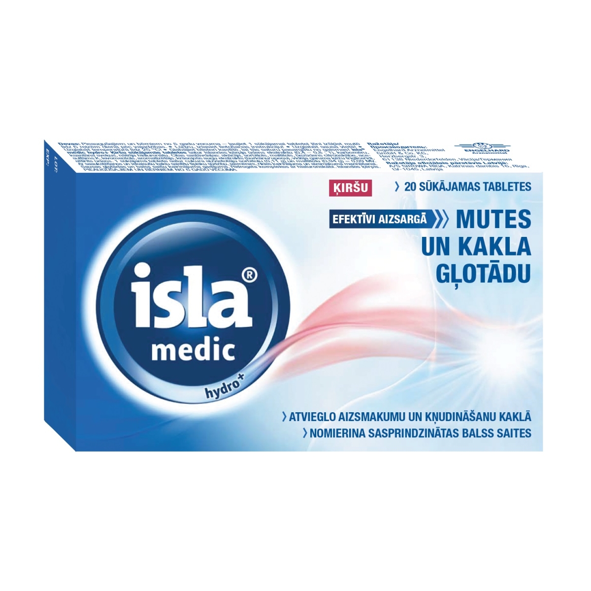 Isla medic hydro pastilas N 20 - Produkta attēls