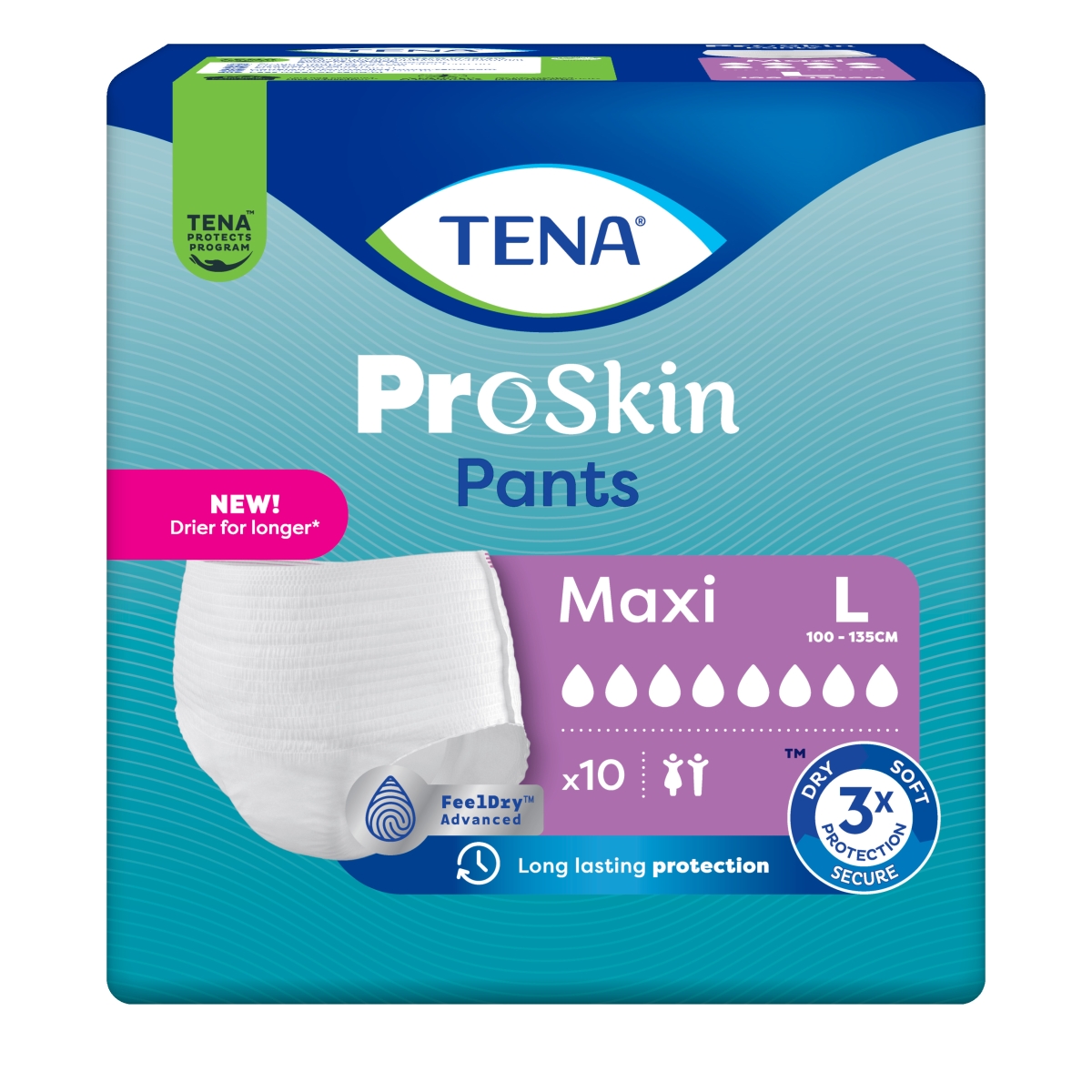 TENA Pants Maxi biksītes L izmērs, 10 gab. - Produkta attēls