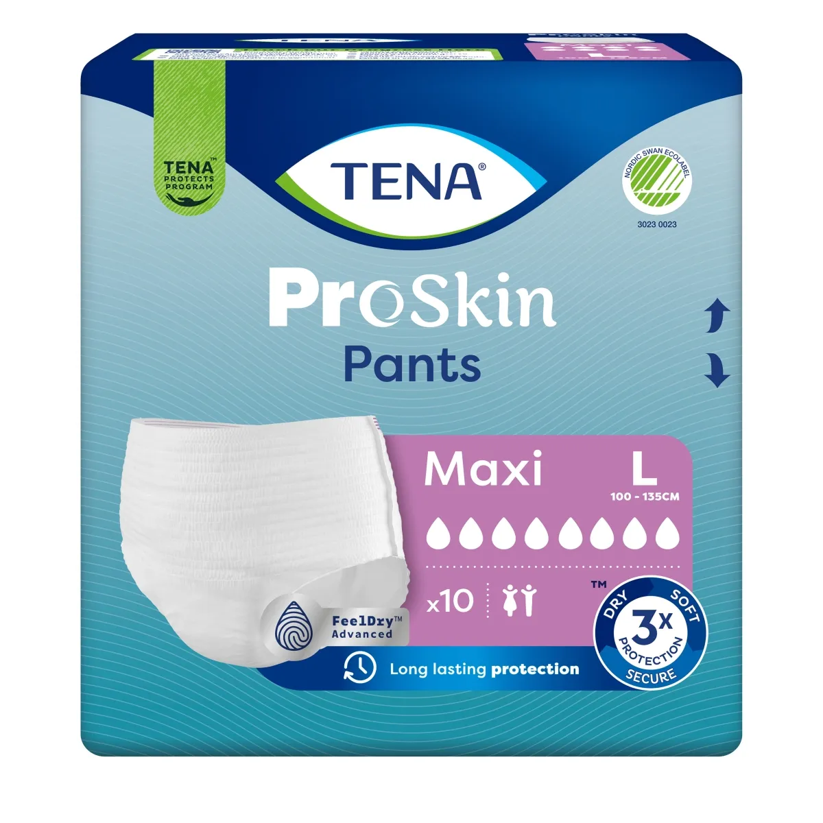 TENA Pants Maxi biksītes L izmērs, 10 gab. - Produkta attēls