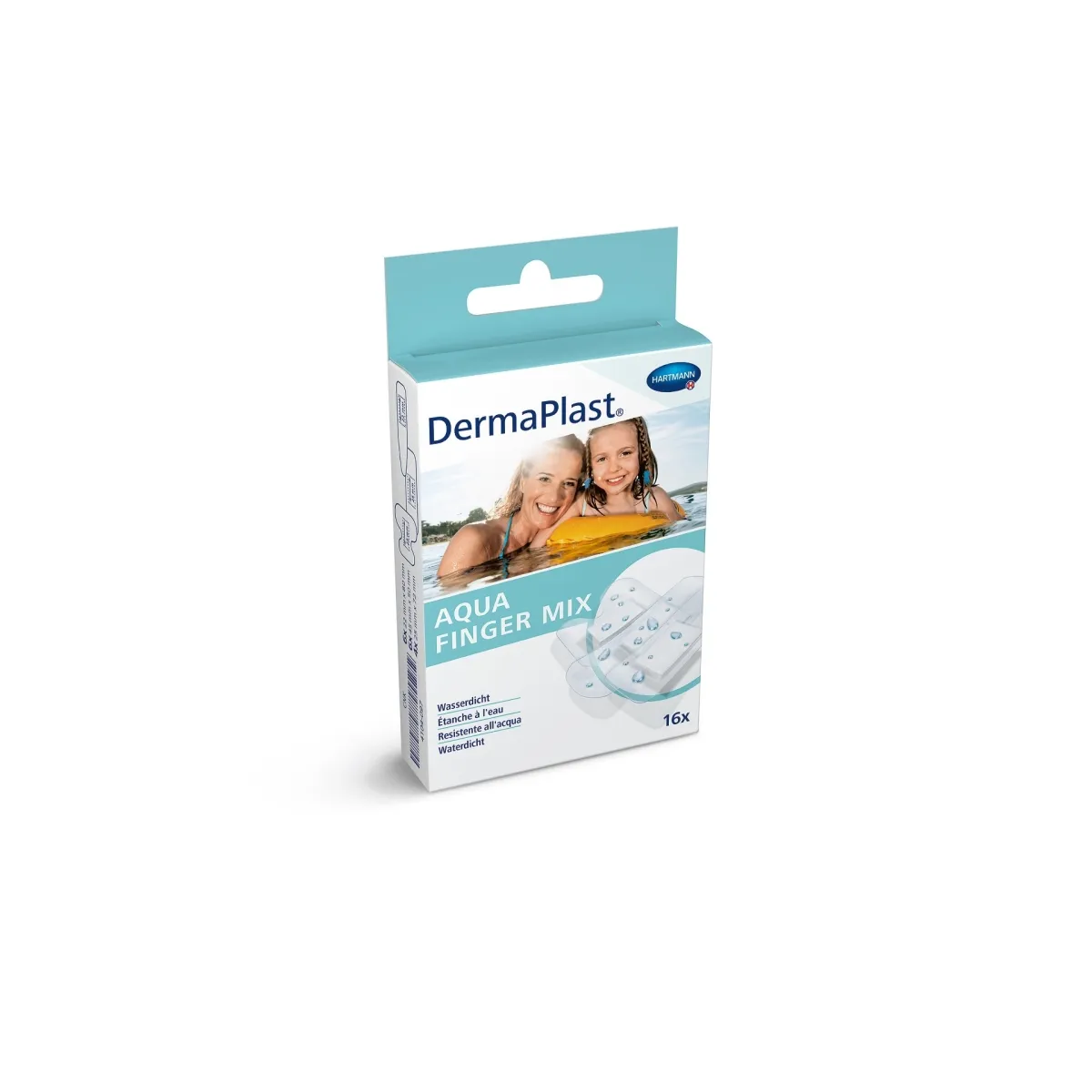 DERMAPLAST Aqua Finger Mix plāksteri, 16 gab - Produkta attēls