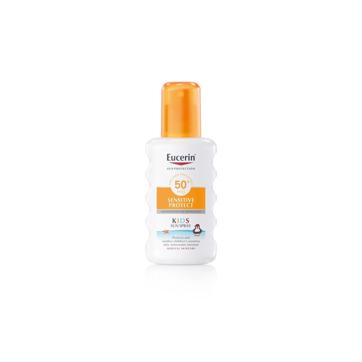 EUCERIN Kids Sun Sensitive Protect SPF50+ izsmidzināms sauļošanās aizsarglīdzeklis bērniem, 200 ml - Produkta attēls