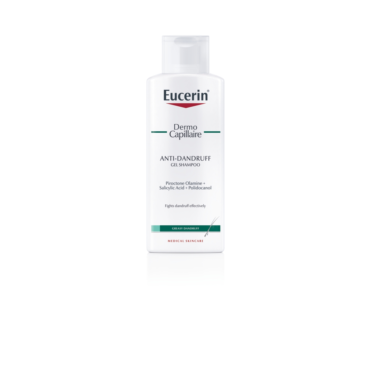 EUCERIN Dermocapillaire pretblaugznu šampūns taukainai galvas ādai, 250 ml - Produkta attēls