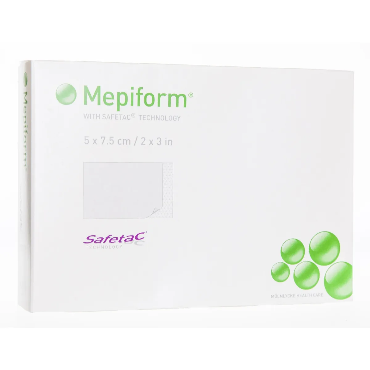 MEPIFORM 5 x 7,5cm, sterils pārsējs, 5 gab. - Produkta attēls