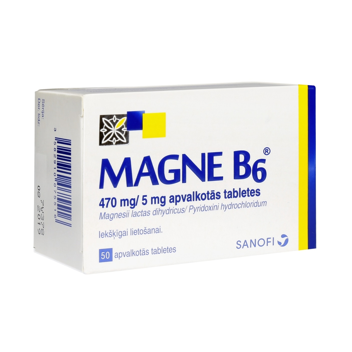 MAGNE-B6 APVALKOTĀS TABLETES N50