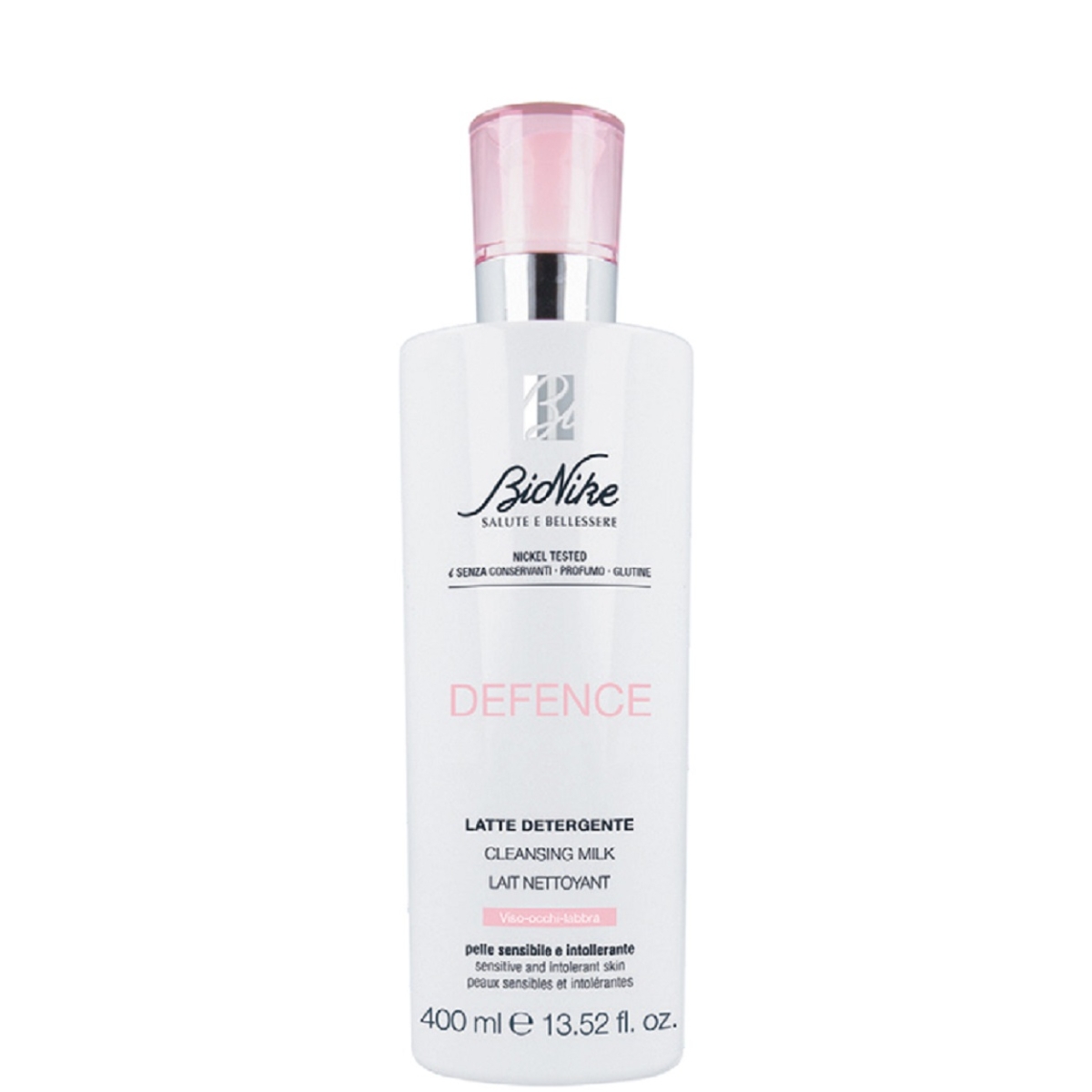 BIONIKE Defence attīrošs pieniņš sejai-acis-lūpas, 400 ml - Produkta attēls