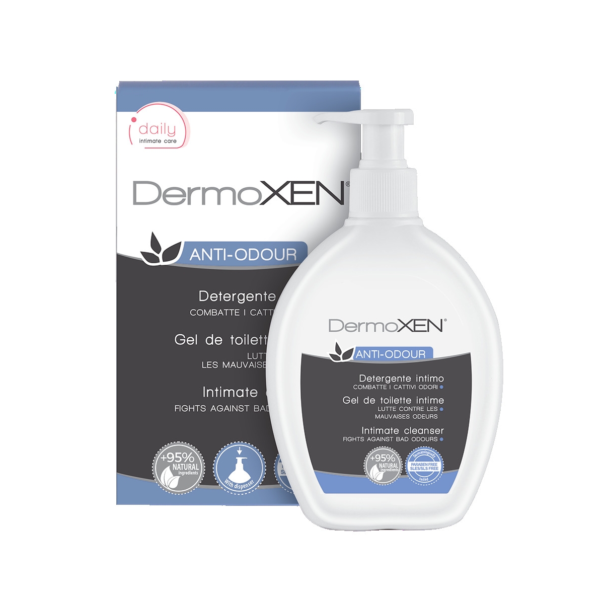 DERMOXEN Anti-Odour intīmās higiēnas gēls, 200 ml - Produkta attēls