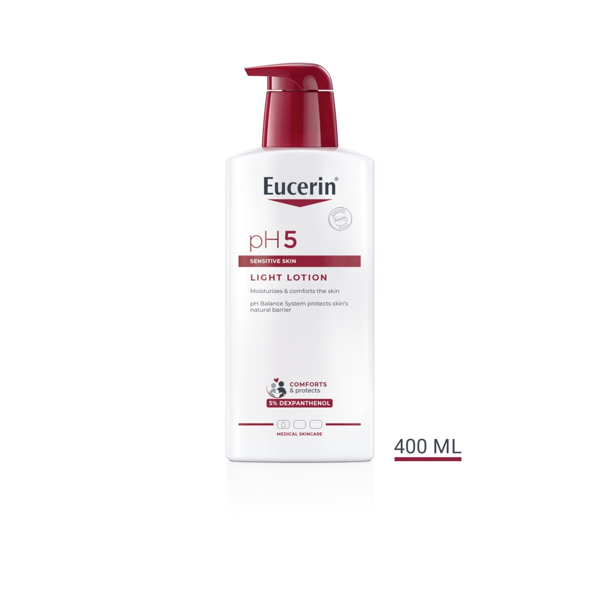 EUCERIN PH5 viegls mitrinošs ķermeņa losjons jutīgai ādai, 400 ml - Produkta attēls