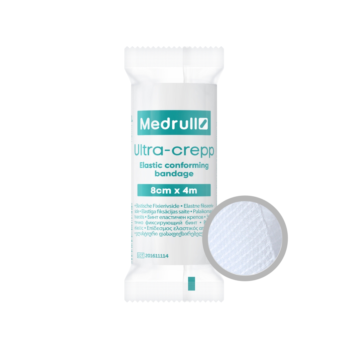 MEDRULL Saite elastīgā Ultra-crepp, 4 m x 8 cm - Produkta attēls