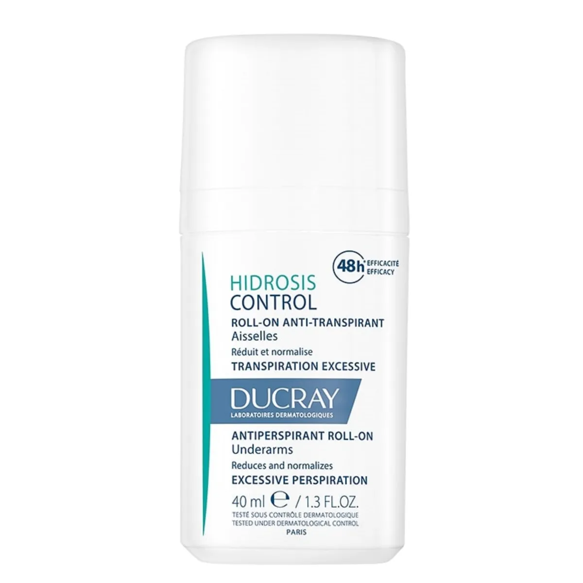 DUCRAY Hidrosis Control Deo Roll-on 48H pretsvīšanas līdzeklis, 40ml - Produkta attēls