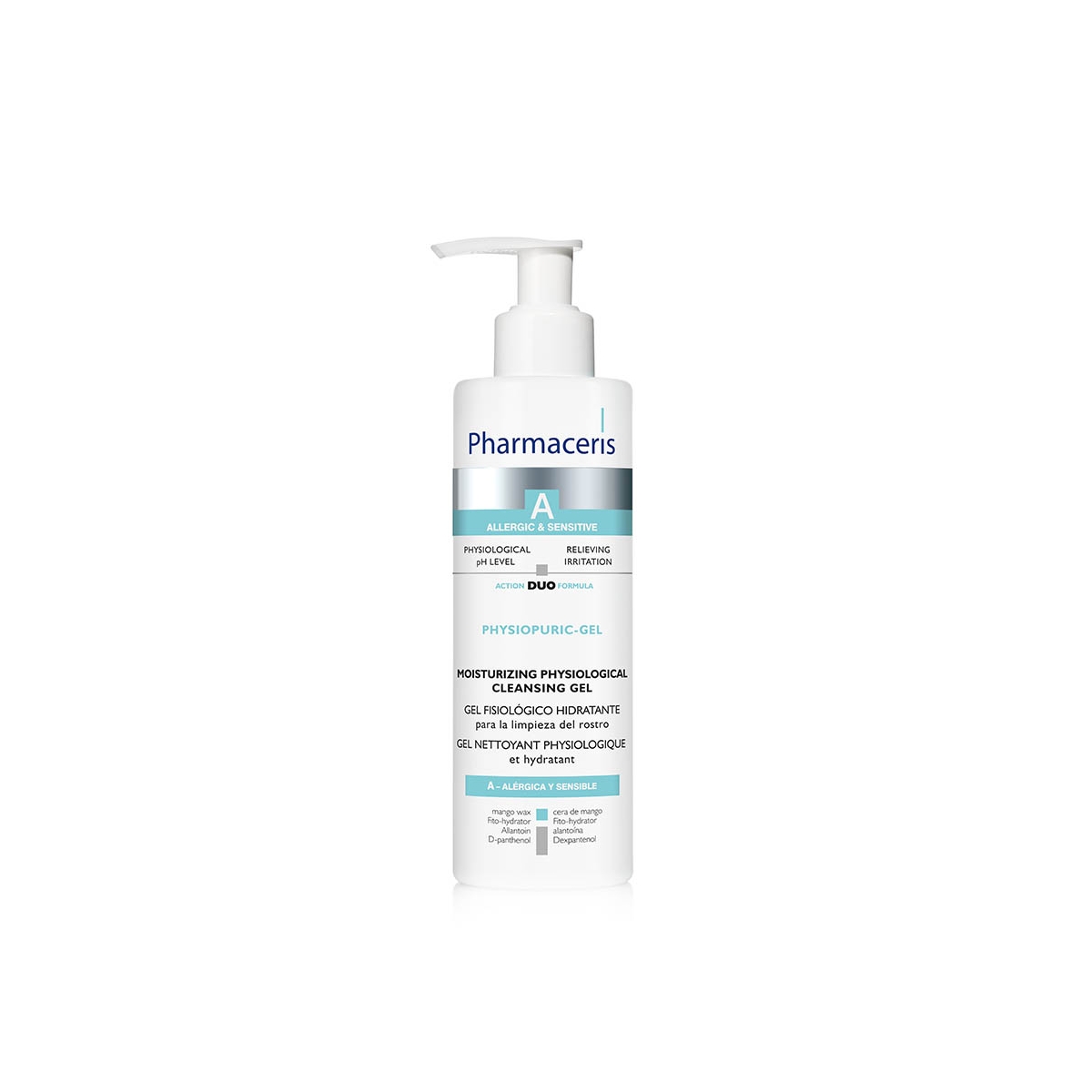 PHARMACERIS A.Physiopuric gels sejas mazgāšanai, 190 ml - Produkta attēls