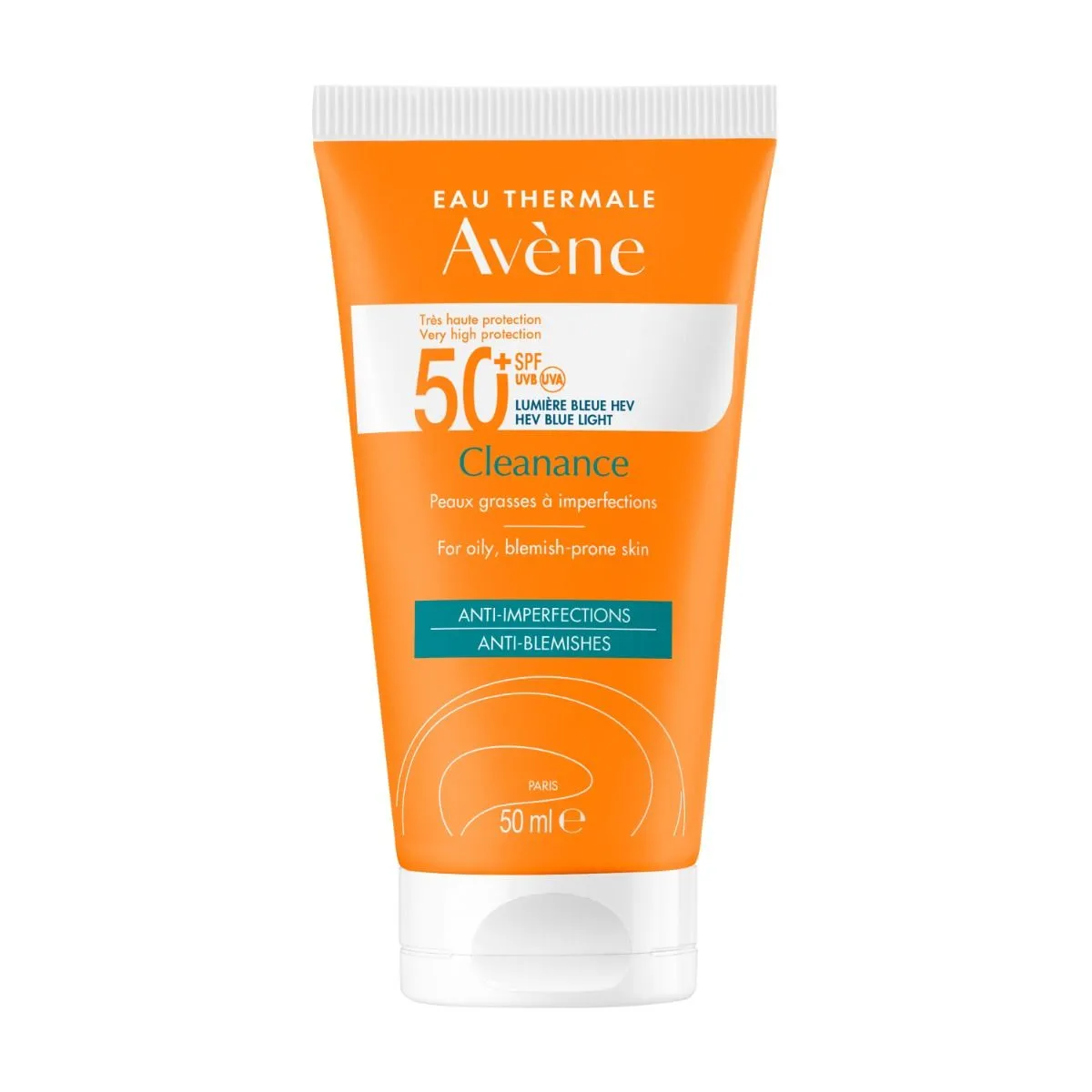 AVÈNE Sun Cleanance SPF50+ emulsija taukainai sejas ādai, 50ml - Produkta attēls 1