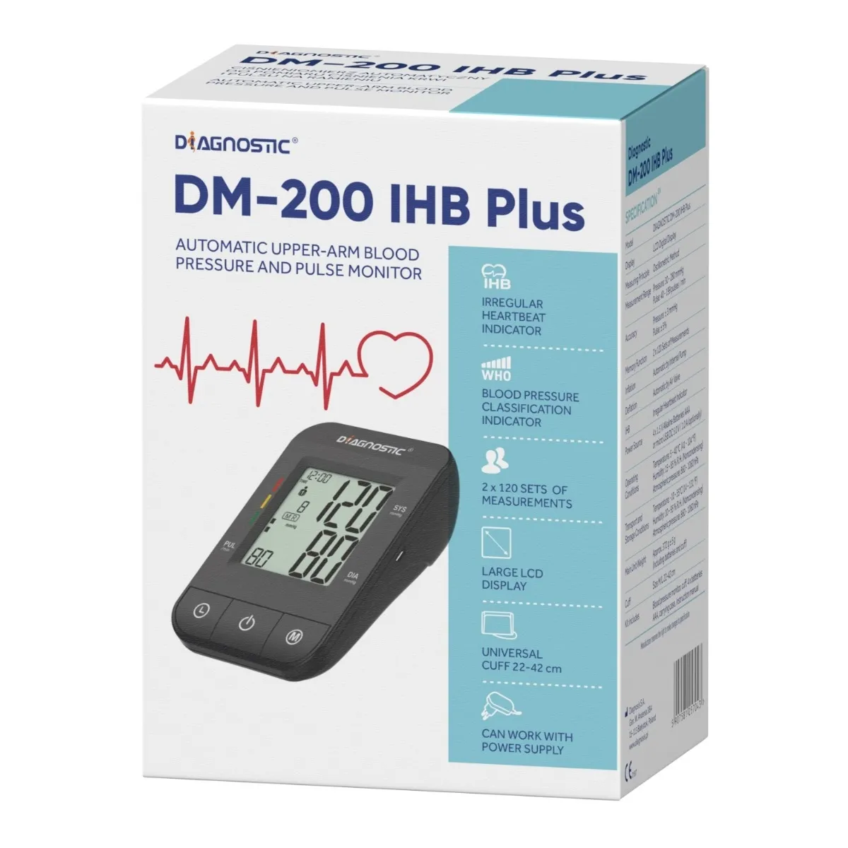 DIAGNOSTIC DM-200 IHB Plus tonometrs (augšdelma) - Produkta attēls 1