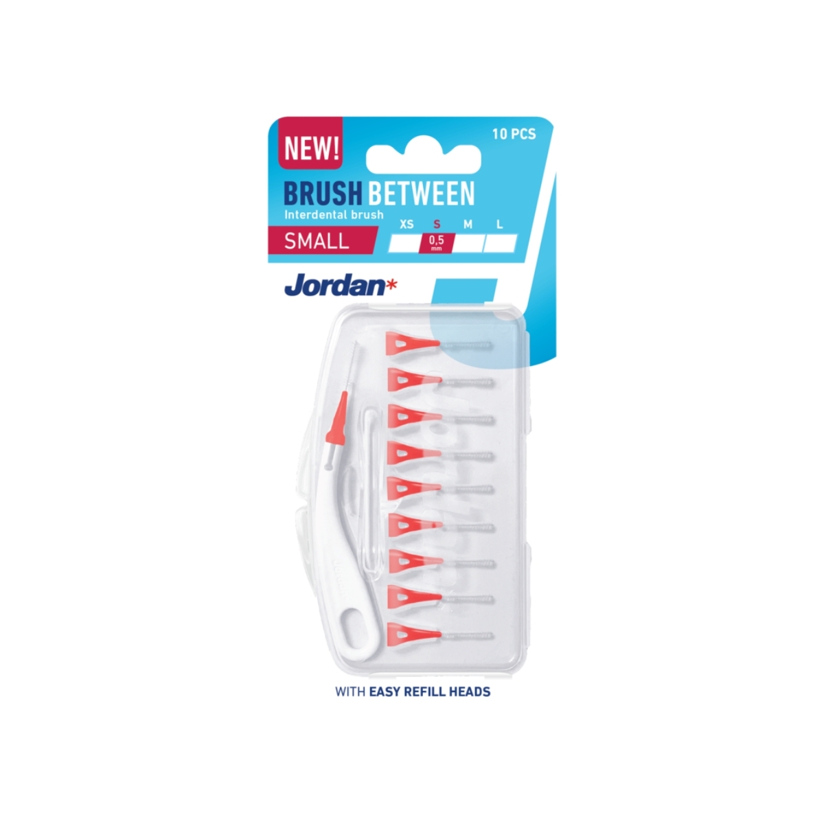 JORDAN  "Brush Between S - 0,5mm" starpzobu birstītes (10 gab.) - Produkta attēls