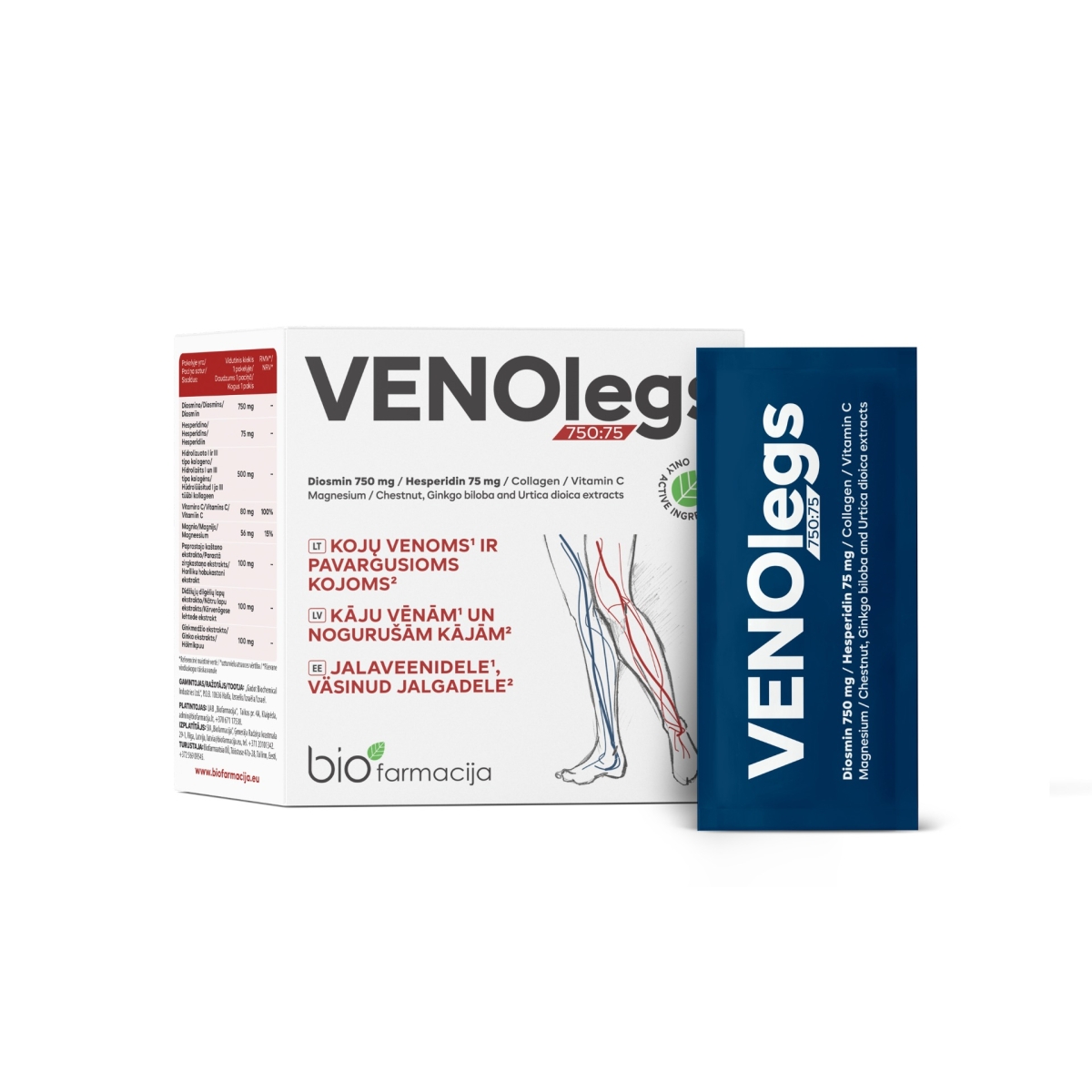 VENOLEGS 2.1 g pulveris, 28 gab. - Produkta attēls 1