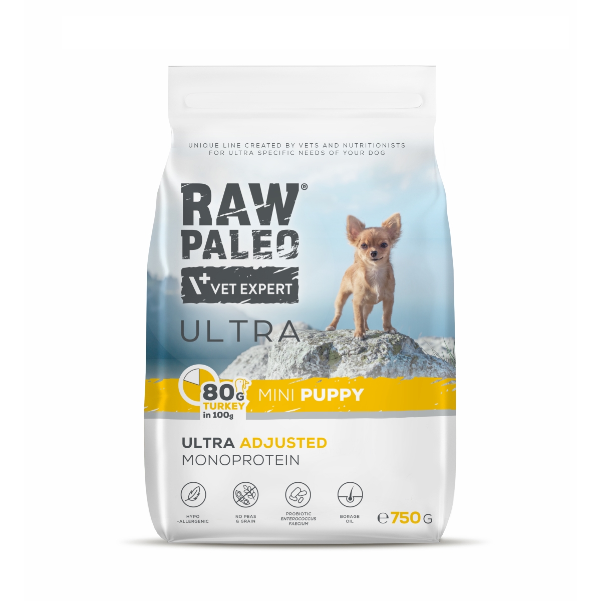 RAW PALEO ULTRA KUCĒNU SAUSĀ B MINI TĪTARS 750G - Produkta attēls