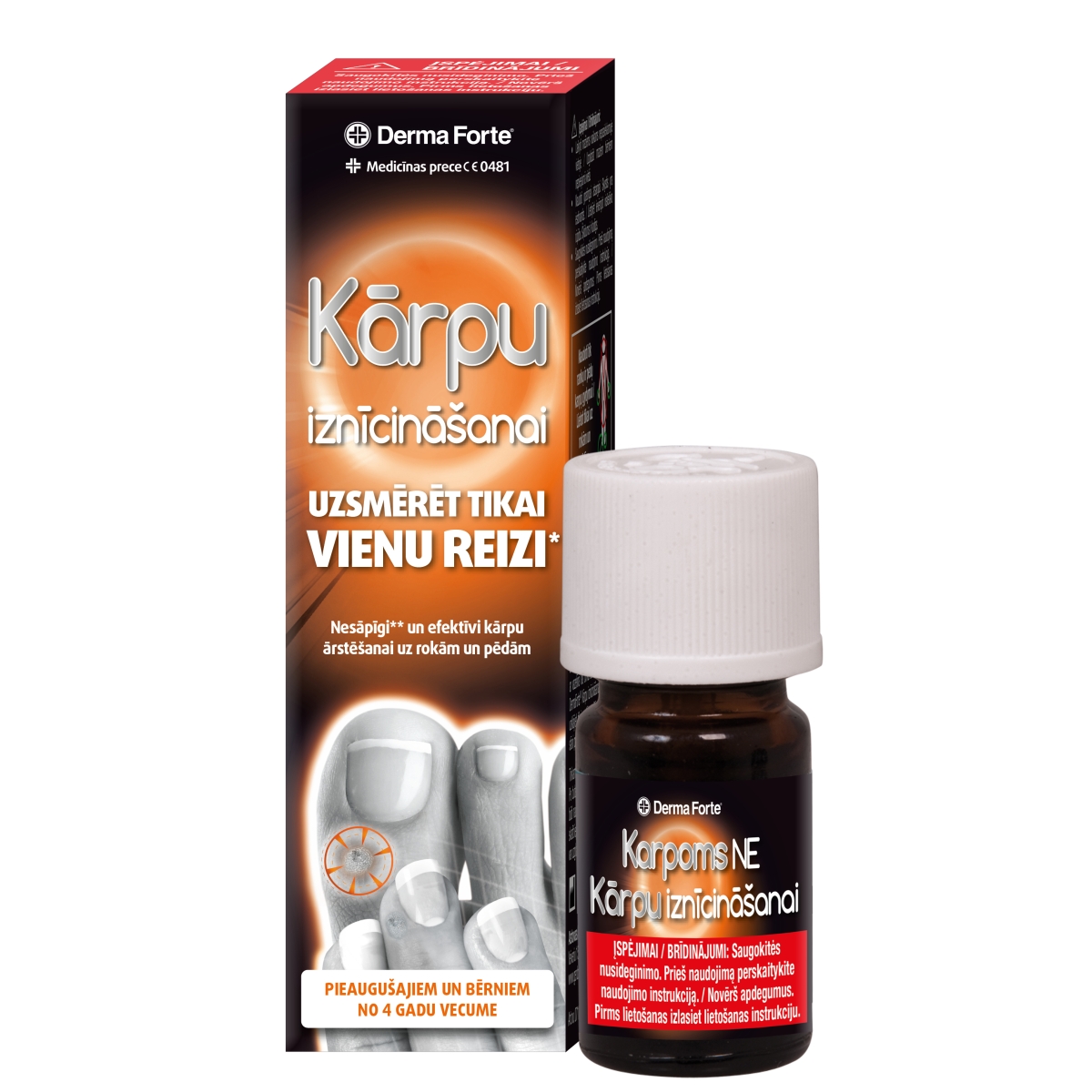 DERMA Forte Wart līdzeklis pret kārpām, 2 ml - Produkta attēls