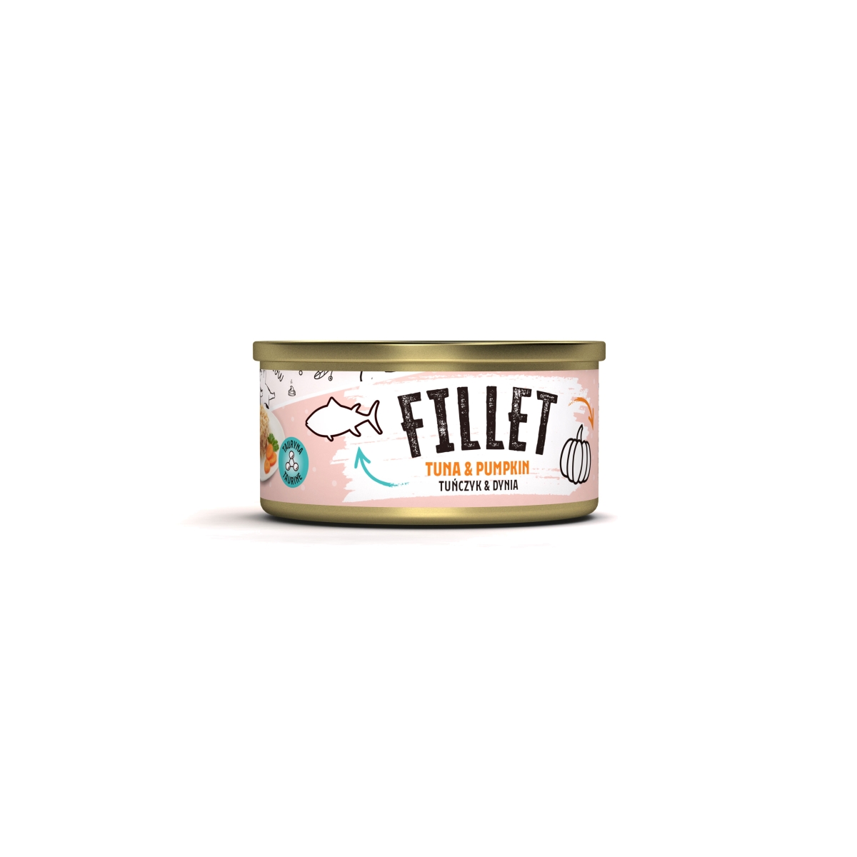 MR.BANDIT CAT FILLET KONS TUNA/PUMPK /TUNCIS/ĶIRBIS FIL. 80G /1728 - Produkta attēls